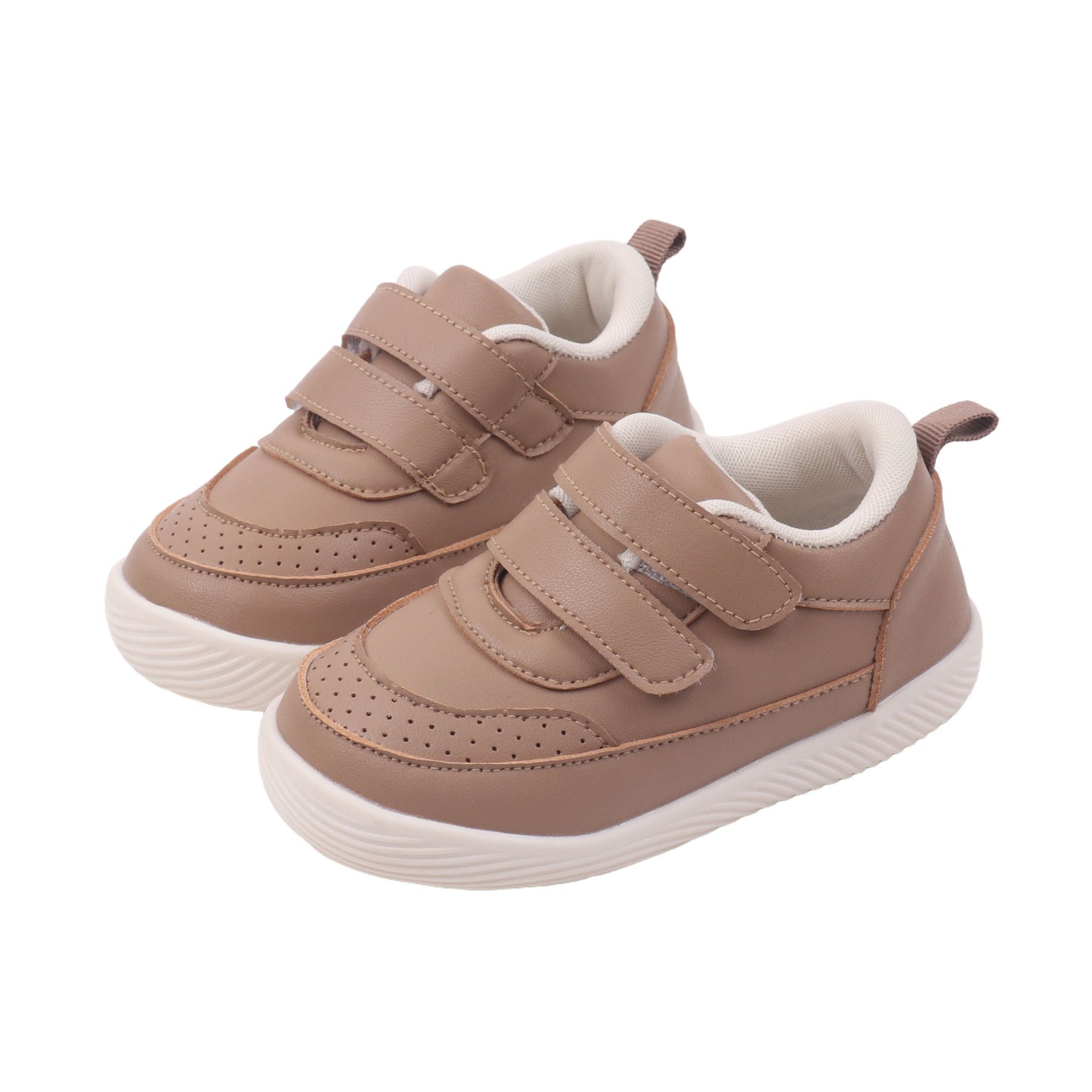 Tiny Treads Classic Tan and White