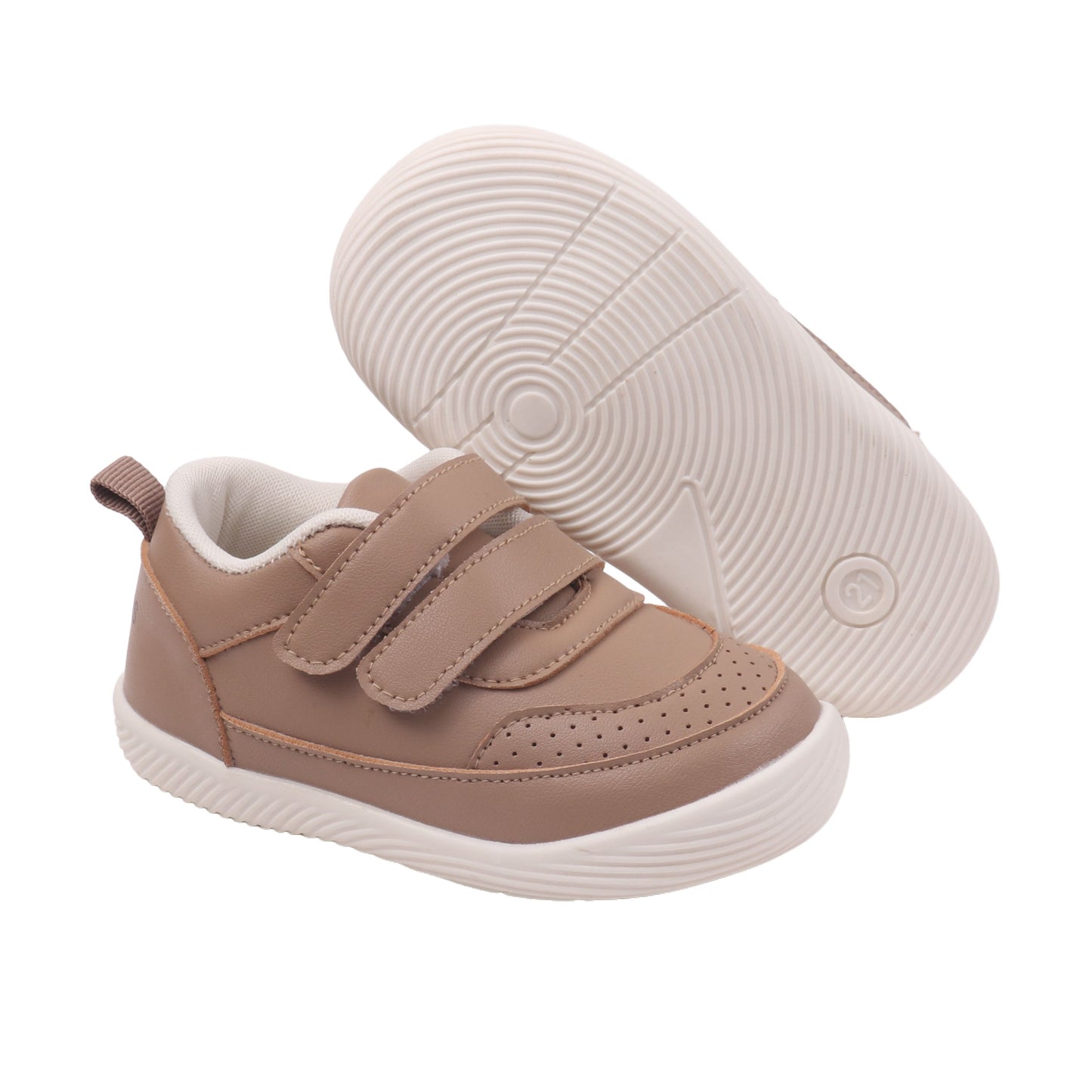Tiny Treads Classic Tan and White